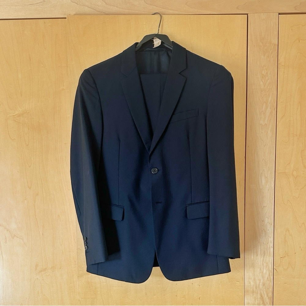 Prada Navy Suit and Garment Bag